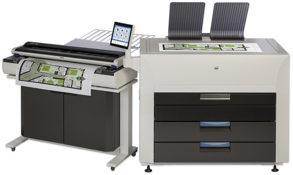Фото печатного оборудования с копировальным модулем KIP